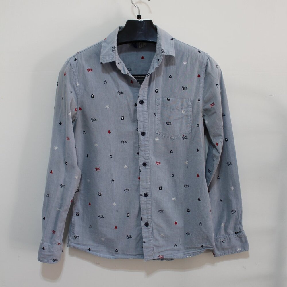 H&M Christmas Long Sleeve Button Down